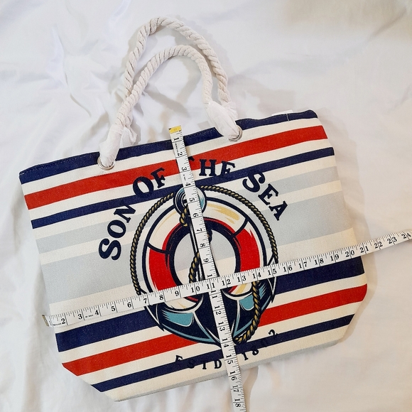 ● Eco Friendly Nautical Theme Beach Bag - Picture 8 of 16